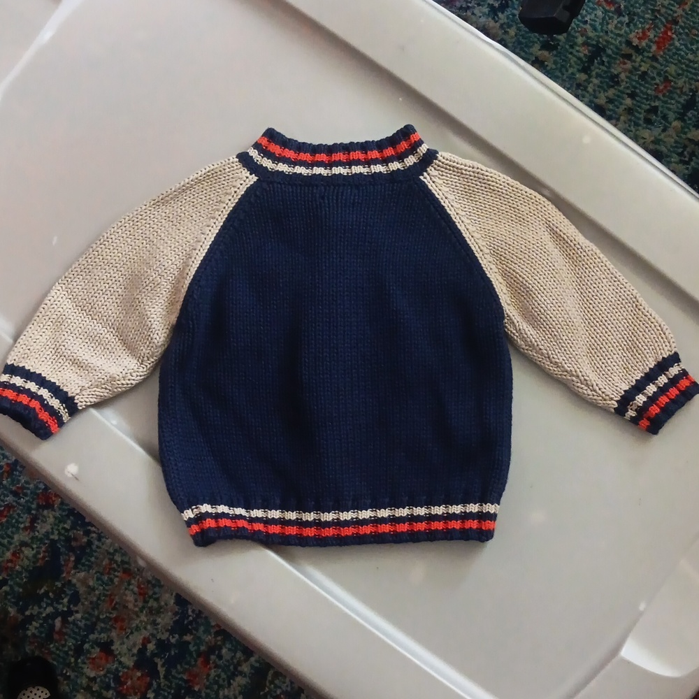 Lands End zip-up varsity sweater - Picture 4 of 4